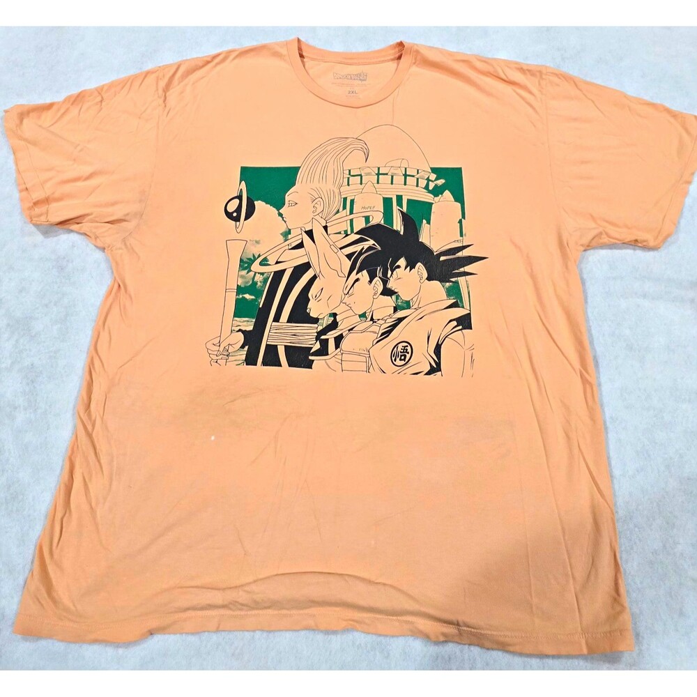 Dragon Ball Super T-Shirt BoxLunch Exclusive Pastel Orange Men's 2XL AS IS